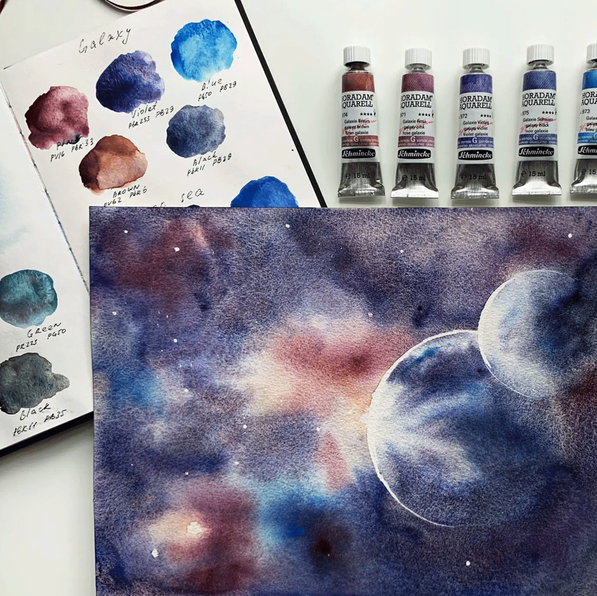 Painting with Schmincke Supergranulation Watercolours
