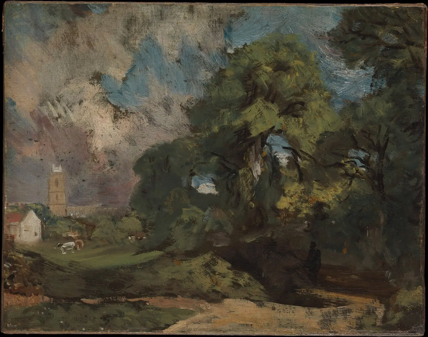 Alla Prima Painting | Jackson's Art John Constable, Stoke-by-Nayland, circa. 1810–11, Oil on canvas, 28.3 x 36.2 cm, 11 1/8 x 14 1/4in, Charles B. Curtis Fund, 1926, The Metropolitan Museum of Art