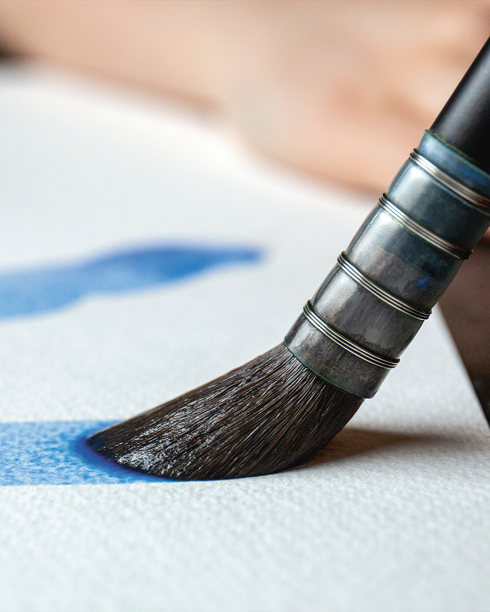 Watercolor brushes have shorter handles for extra control. Choose from synthetic, sable, badger, goat, and squirrel hair.