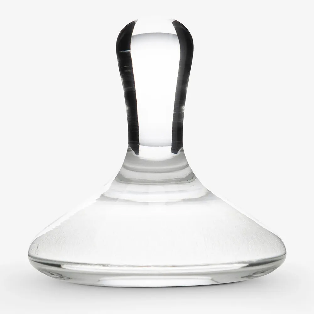 Product photo of a transparent Jackson's long handle glass muller