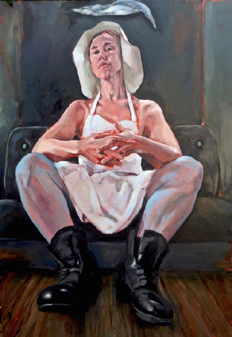 'The Backseat Driver, Tempered', inge du plessis, Oil on Canvas, 150 x 100 cm