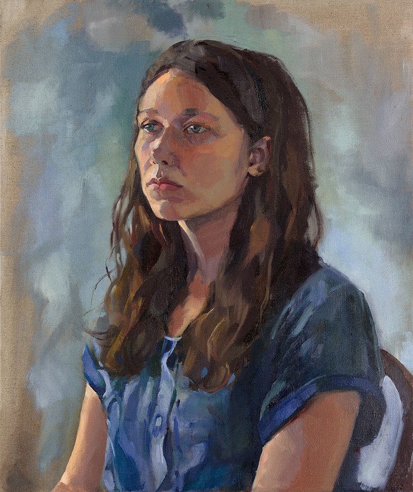 'Portrait of a Young Artist', Jenny Fay, Oil on linen, 61 x 51 x 2 cm
