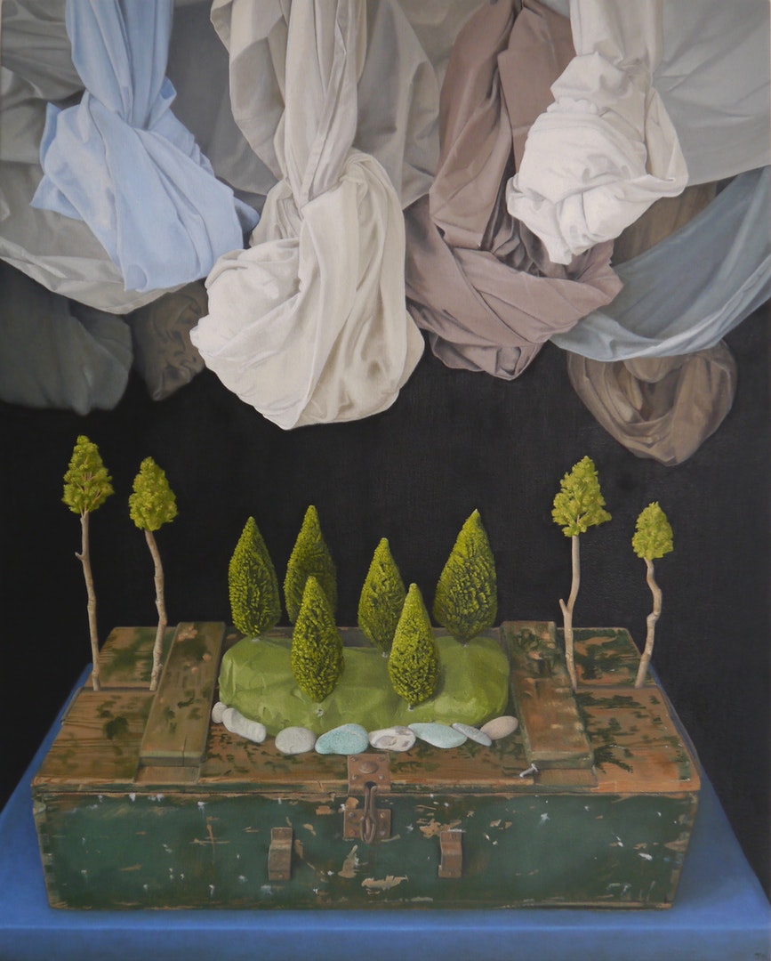 'Souvenir 2', John Whitehill, Oils on canvas, 75 x 60 x 3 cm