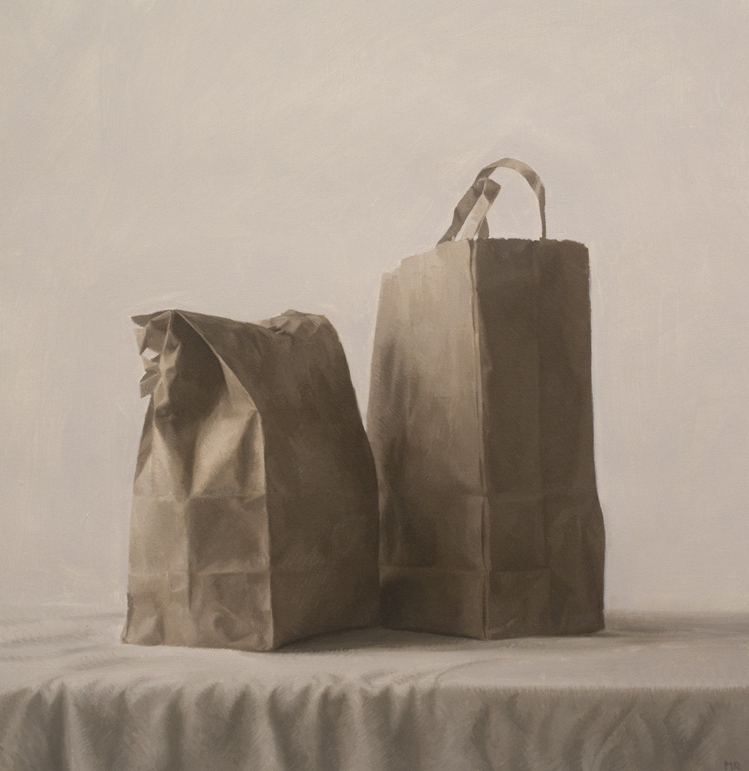 'Two', Martin Redmond, Oil on linen, 32 x 34 cm