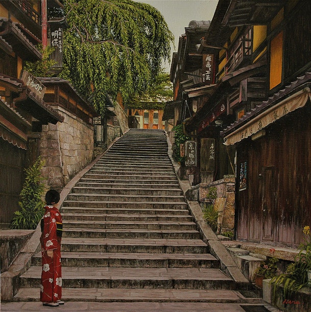 'Nostalgia', Nana Bradley, Oil on MDF, 40 x 40 x 3 cm