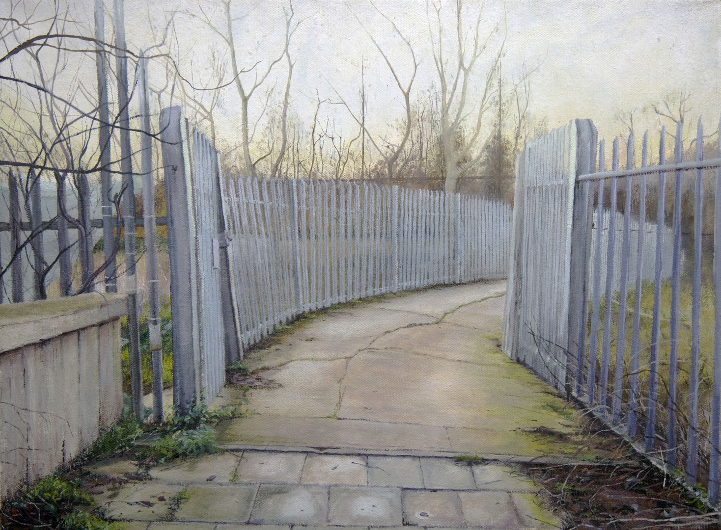 'Avenue', Rob Reed, Oil on canvas, 42 x 62 x 2 cm