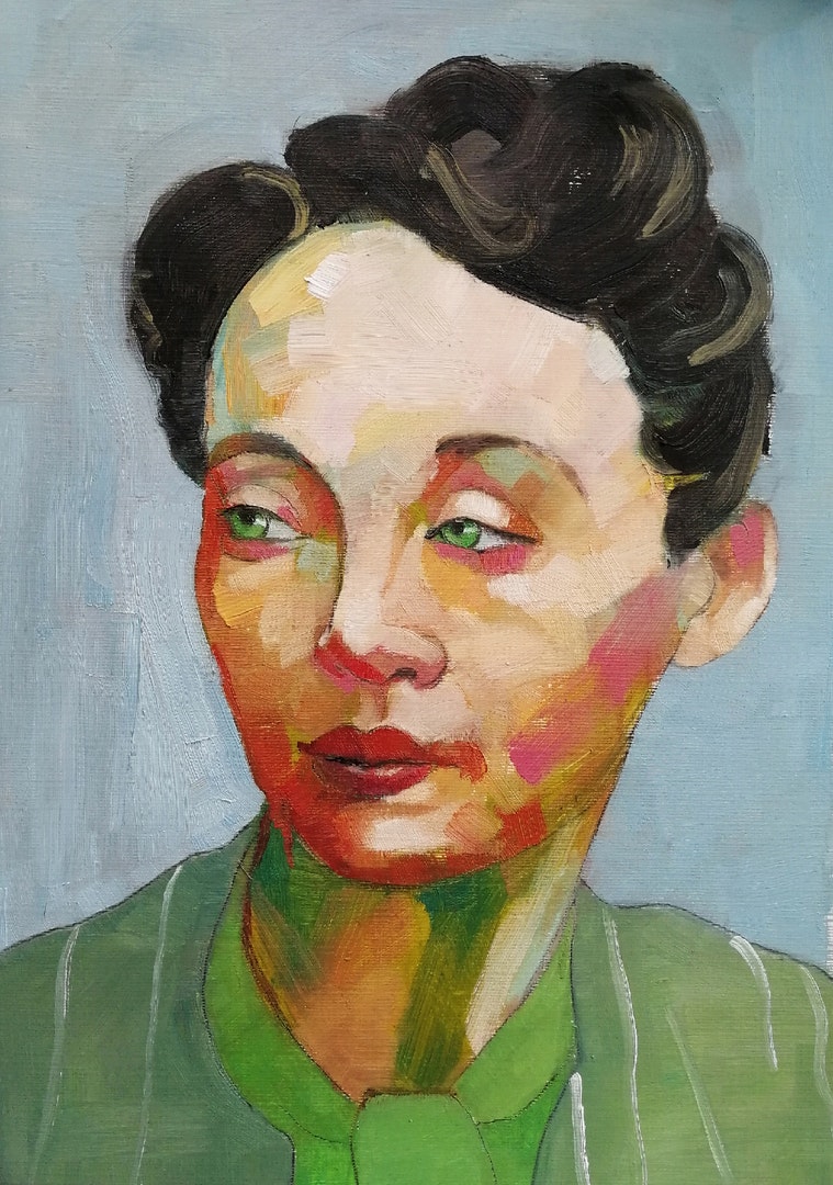 'Marguerite', Sophie Wykes, Oil on paper, 29 x 21 cm