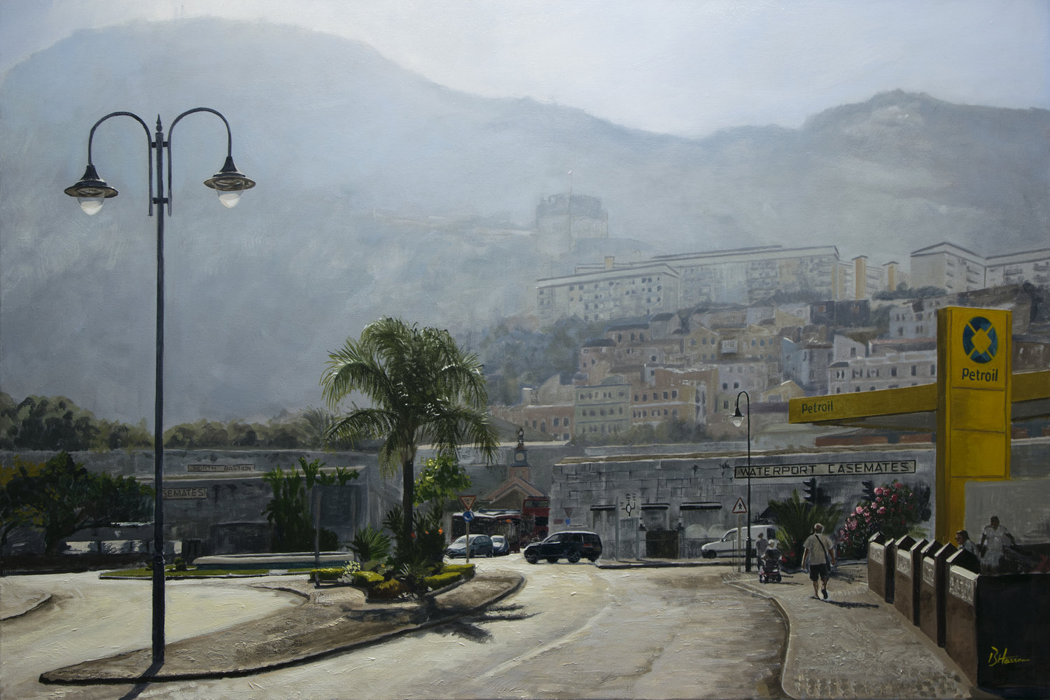 'Misty Mountain', Benjamin Hassan, Oil on canvas, 60 x 90 cm