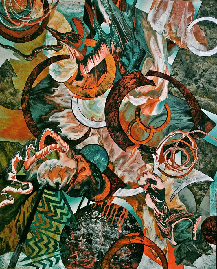'Burning Bright', Irina Lloyd-Jones, Acrylic on very thick high quality handmade paper, 55.9 x 45.3 cm