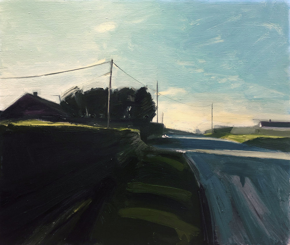 'Cantlop Road', TB Ward, Oil on linen, 68 x 80 x 4 cm