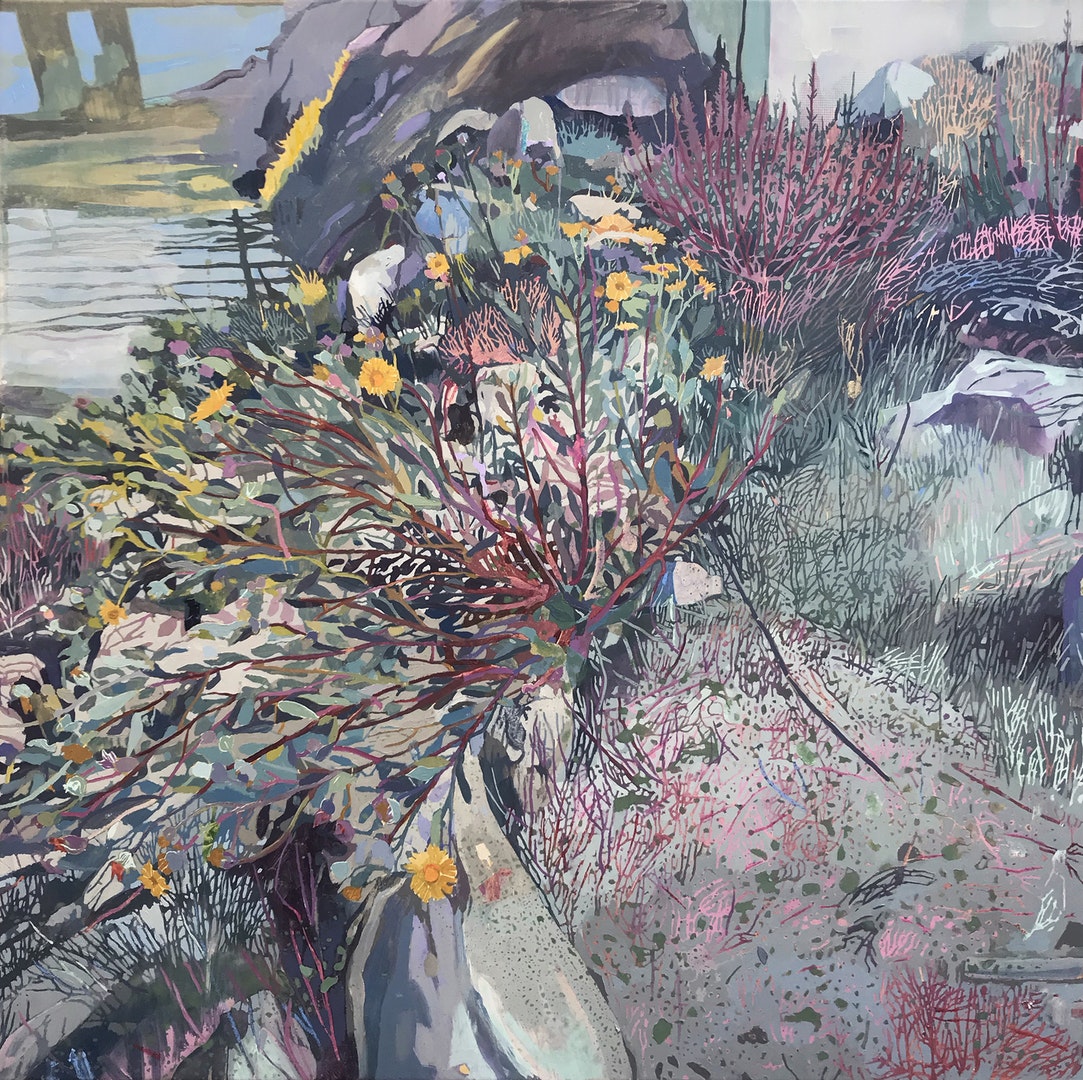 'Marina', Conrad Clarke, Oil on canvas, 80 x 80 cm