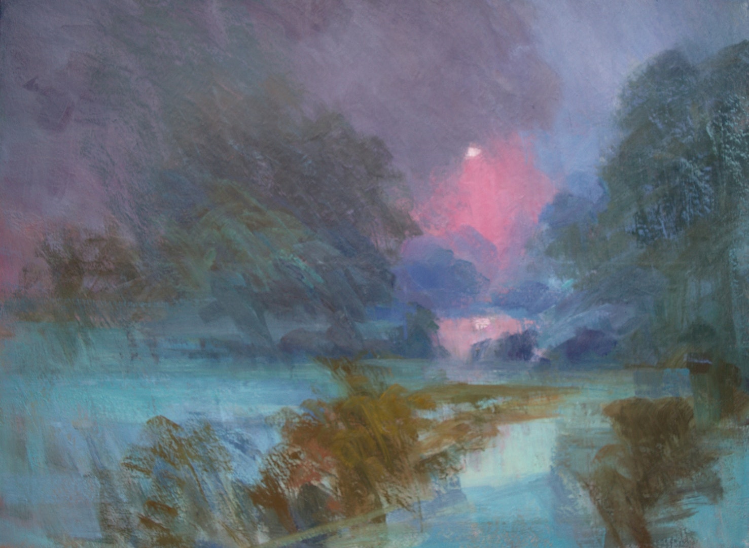 'Emerging sunlight', David Paul, Oil on canvas, 92 x 122 cm