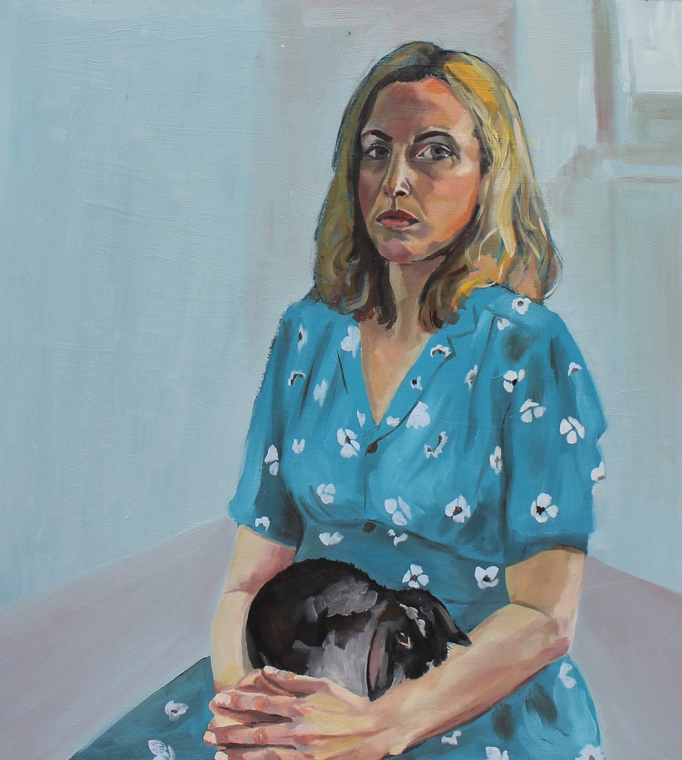 'After Gwen John', Nicola FitzGerald, Oil on board, 66 x 60 cm