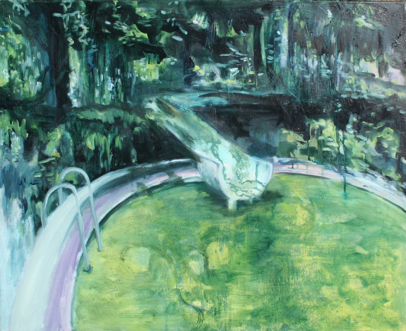 'Jump in the II', Niki Campbell, Oil on canvas, 60 x 60 cm