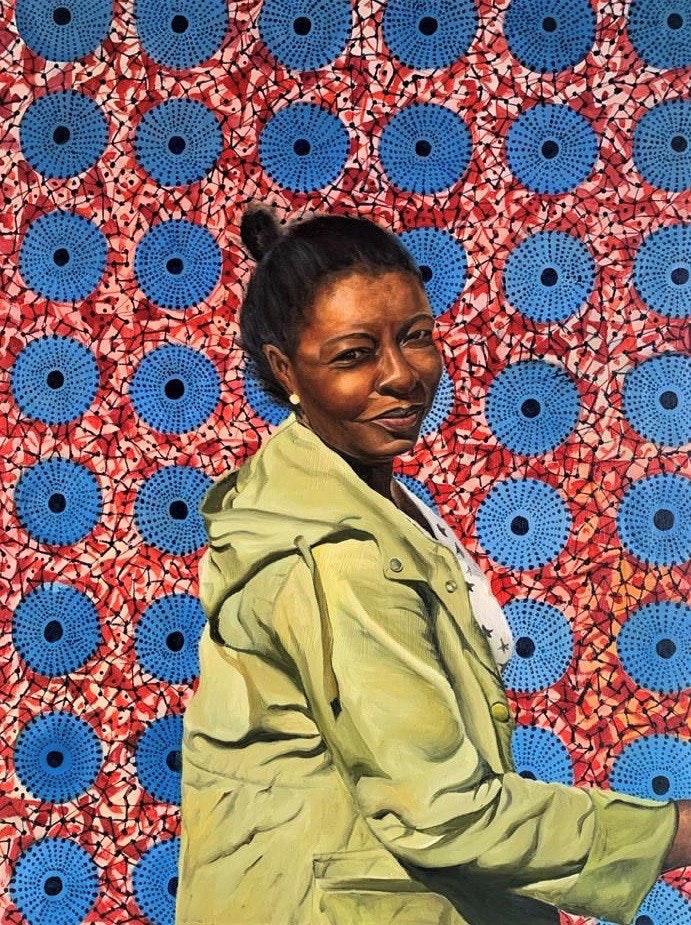 'Linda', Richard Mensah, Oil on canvas, 80 x 60 cm