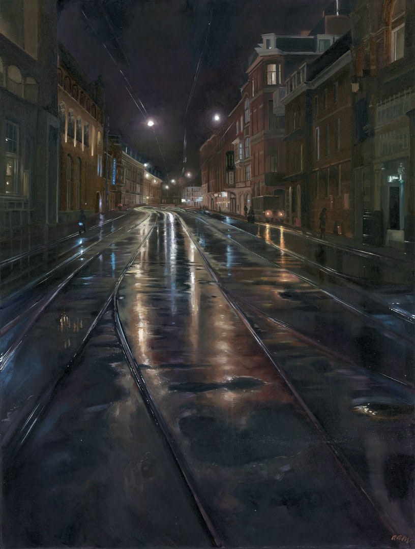 'Marnixstraat (An Unexpected Gift)', Amelia Schutter, Oil on canvas, 60 x 80 cm