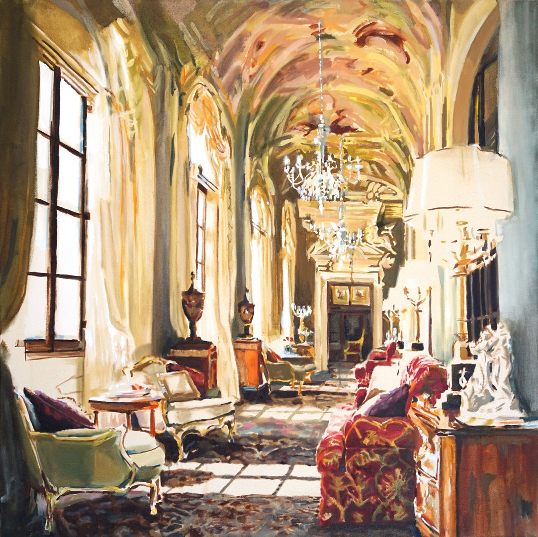 'Opulence', Andy Allen, Oil on canvas, 125 x 125 x 4 cm