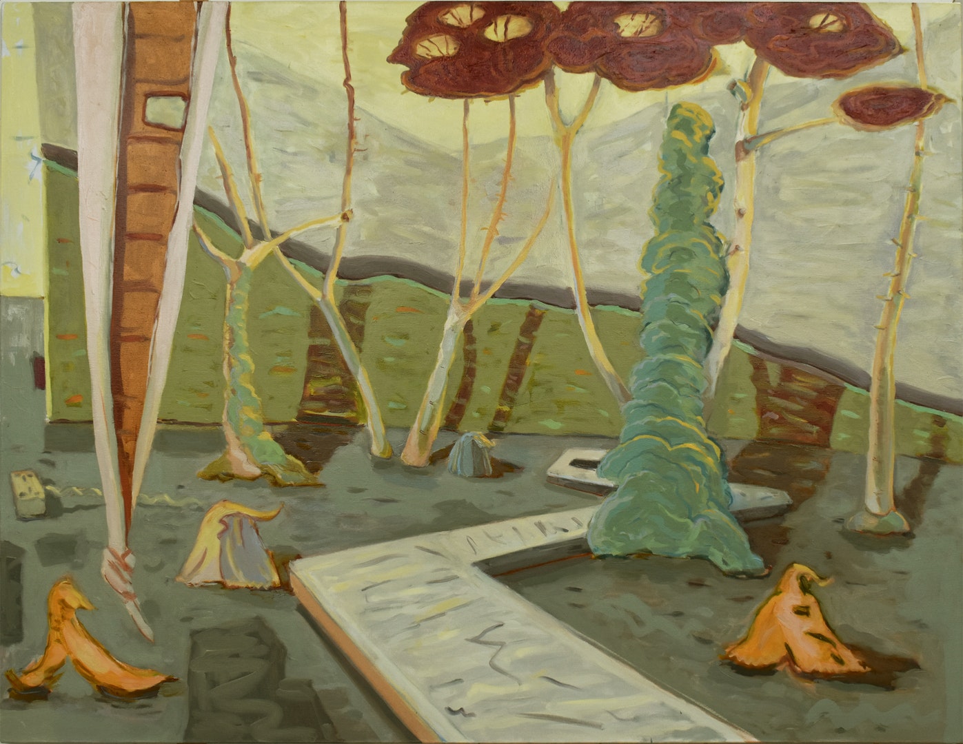 The Board Walk', Angelina Davis, Oil on canvas, 120 x 154 cm