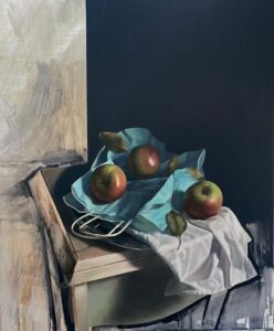 'Three Apples', Angelo Murphy, Oil on canvas, 60 x 50 cm