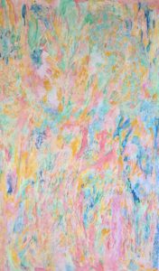 'Spring', Antoinette Favre Bonvin, Oil pastel and aquarelle pigment, 106.5 cm x 67 cm