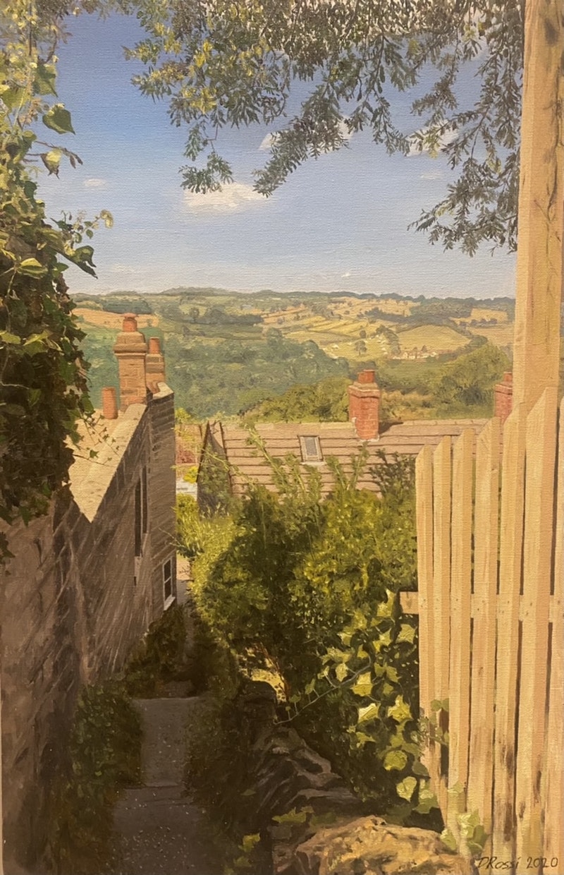 'Through into the distance', Daniel Rossi, Oil on canvas, 43 x 28 cm