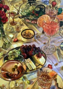 'Cocktail Party II', Emilia Symis, Acrylic on canvas, 70 x 50 cm