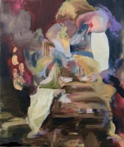 'Dismantling the past', Helen Bermingham, Oil on canvas, 30 x 25 cm