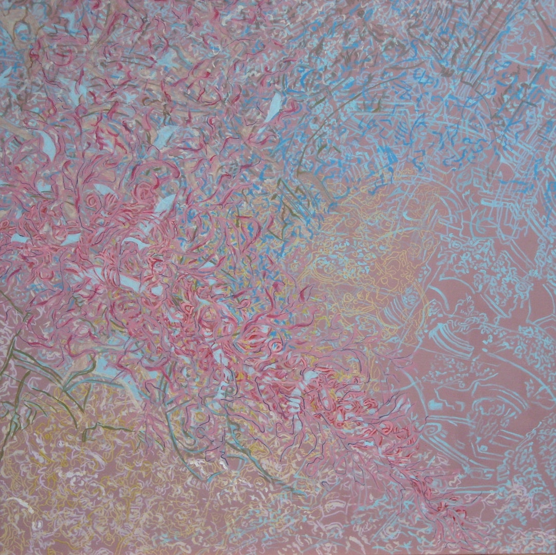 'Aeolian Cadence', June Higgins, Acrylic on canvas, 91 x 91 cm