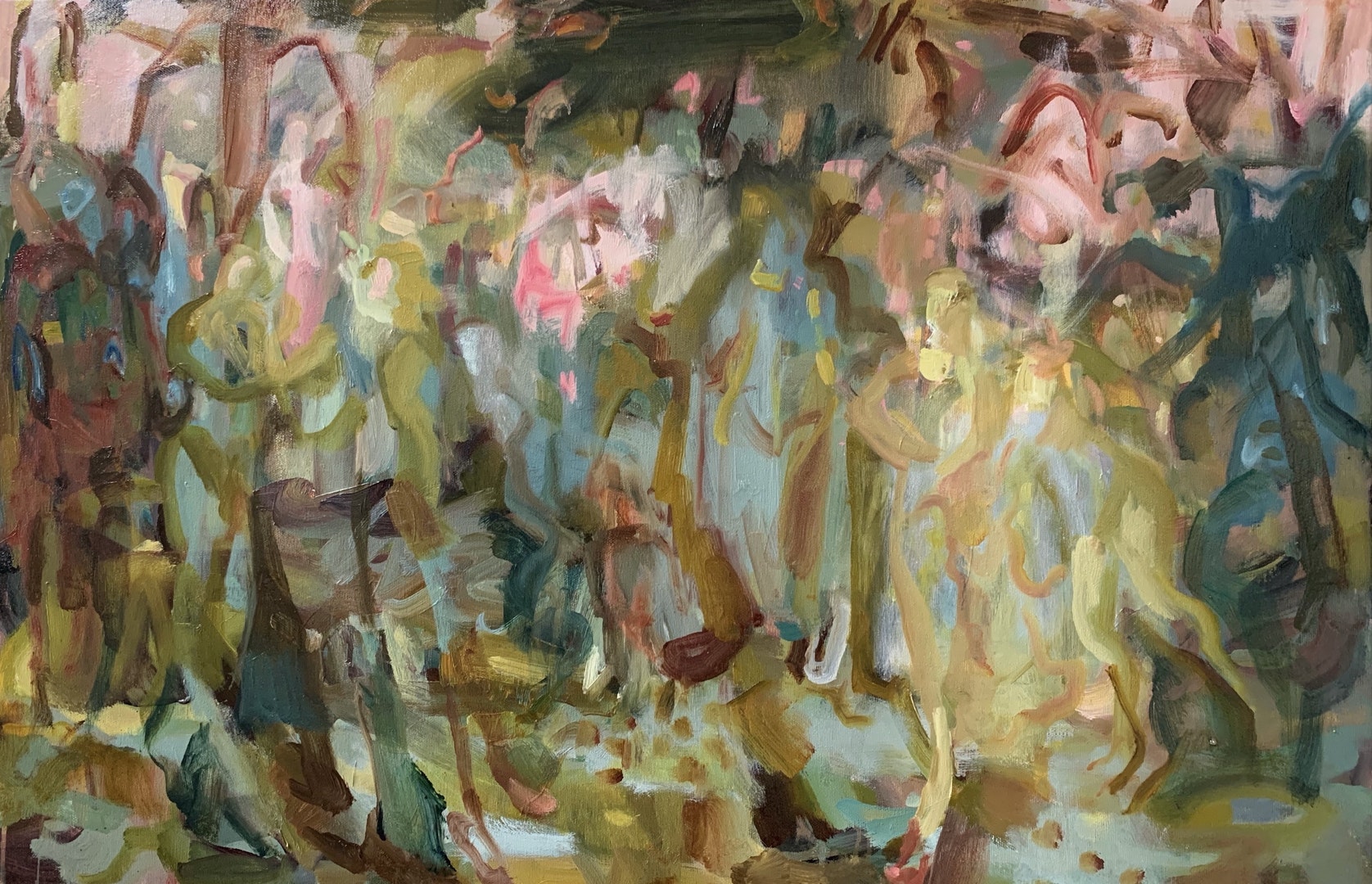 'Flora's Gaze', Lucy Threlfall, Oil on canvas, 70 x 50 cm
