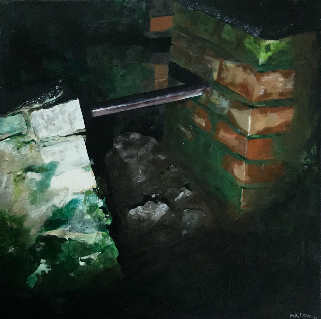 Night Stile', Mary Low, Acrylic on panel, 40 x 40 cm