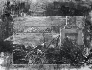 'Cudgewa', Melody Spangaro, Water soluble graphite on plastic, 136 x 175 cm