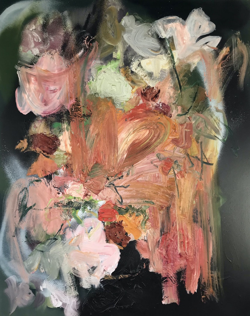 'After Rachel I', Miranda Boulton, Oil and Acrylic Spray paint on canvas, 76 x 61 cm
