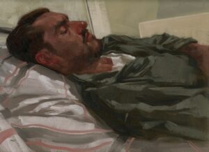 'Snooze', Preslav Kostov, Oil on canvas mounted to panel, 21 x 29.7 cm