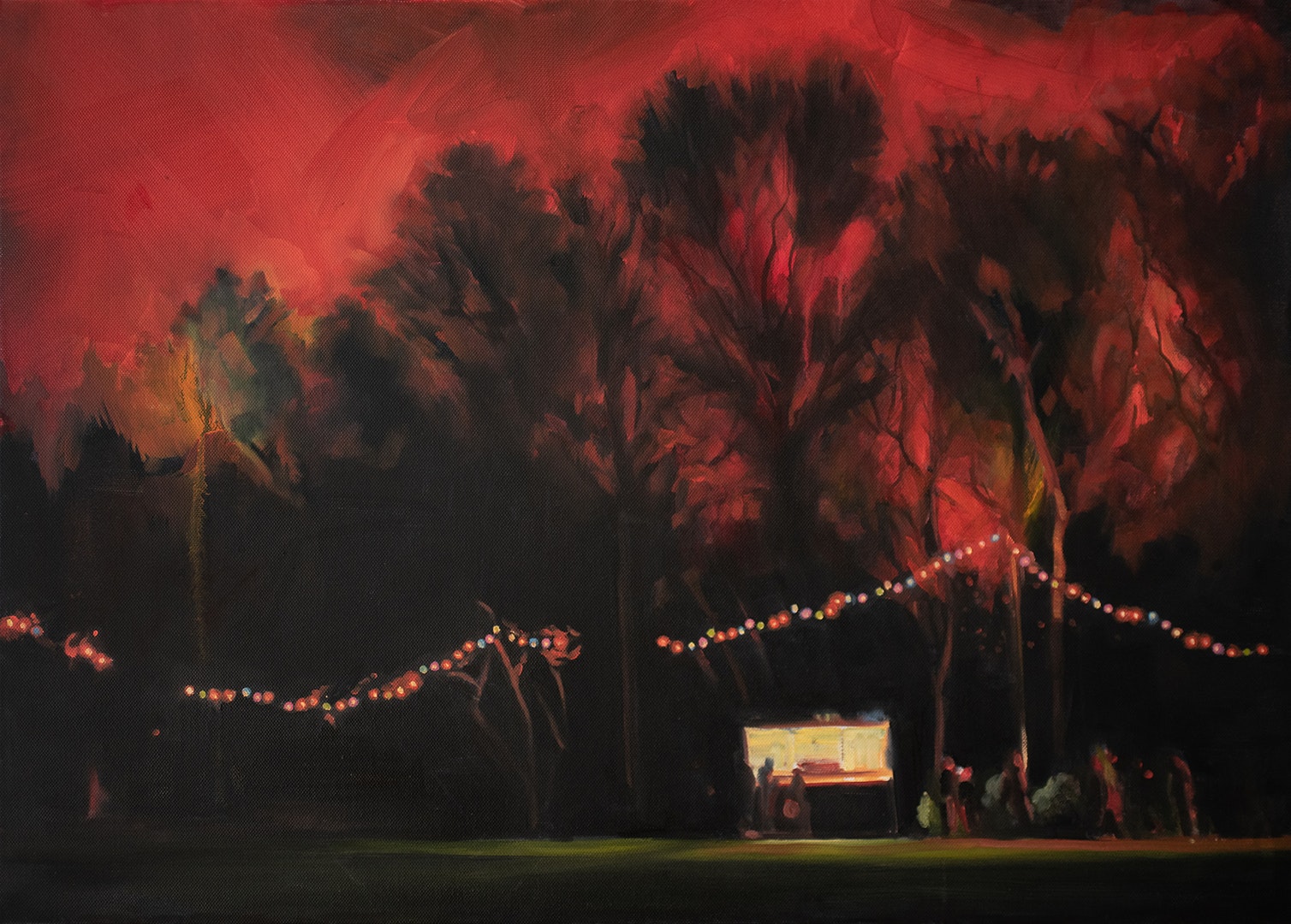 'Nightjars', Rachael Tyler Bacon, Acrylic on canvas, 50 x 70 cm