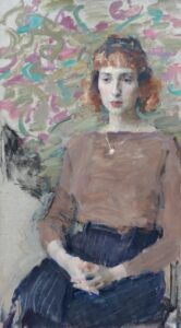 'Portrait of Violetta', Samir Rakhmanov, Oil on canvas, 90 x 50 cm