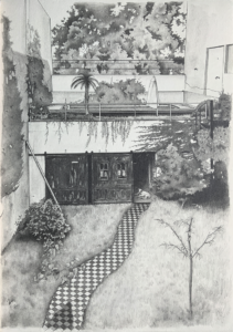 'At the garden', Seryoung An, Pencil on paper, 42 x 29.7 cm