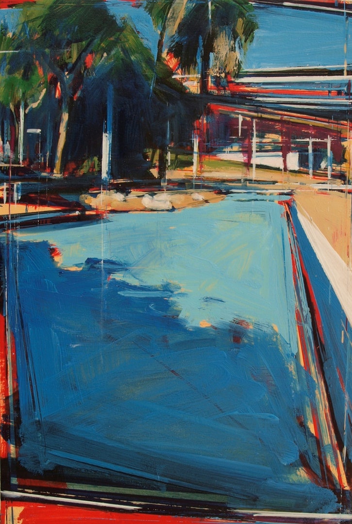 Brisbane Southbank', Tom Voyce, Oil on Board, 30 x 20 cm