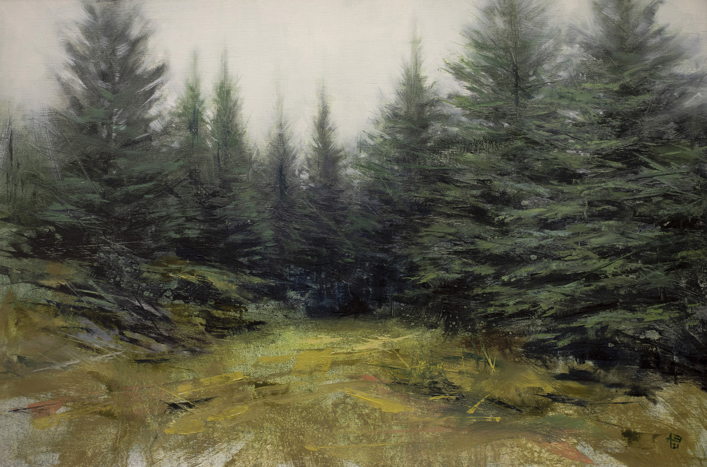 'Ardgarten Edge', Al Bell, Oil on gesso board, 60 x 40 cm