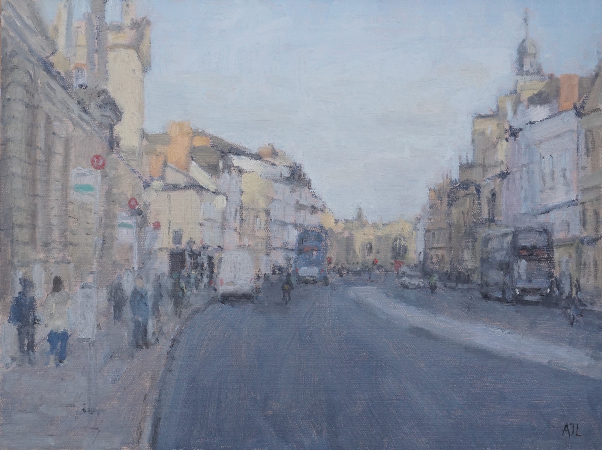 'Oxford High Street, Late Afternoon', Alex Long, Oil on linen board, 30 x 40 cm