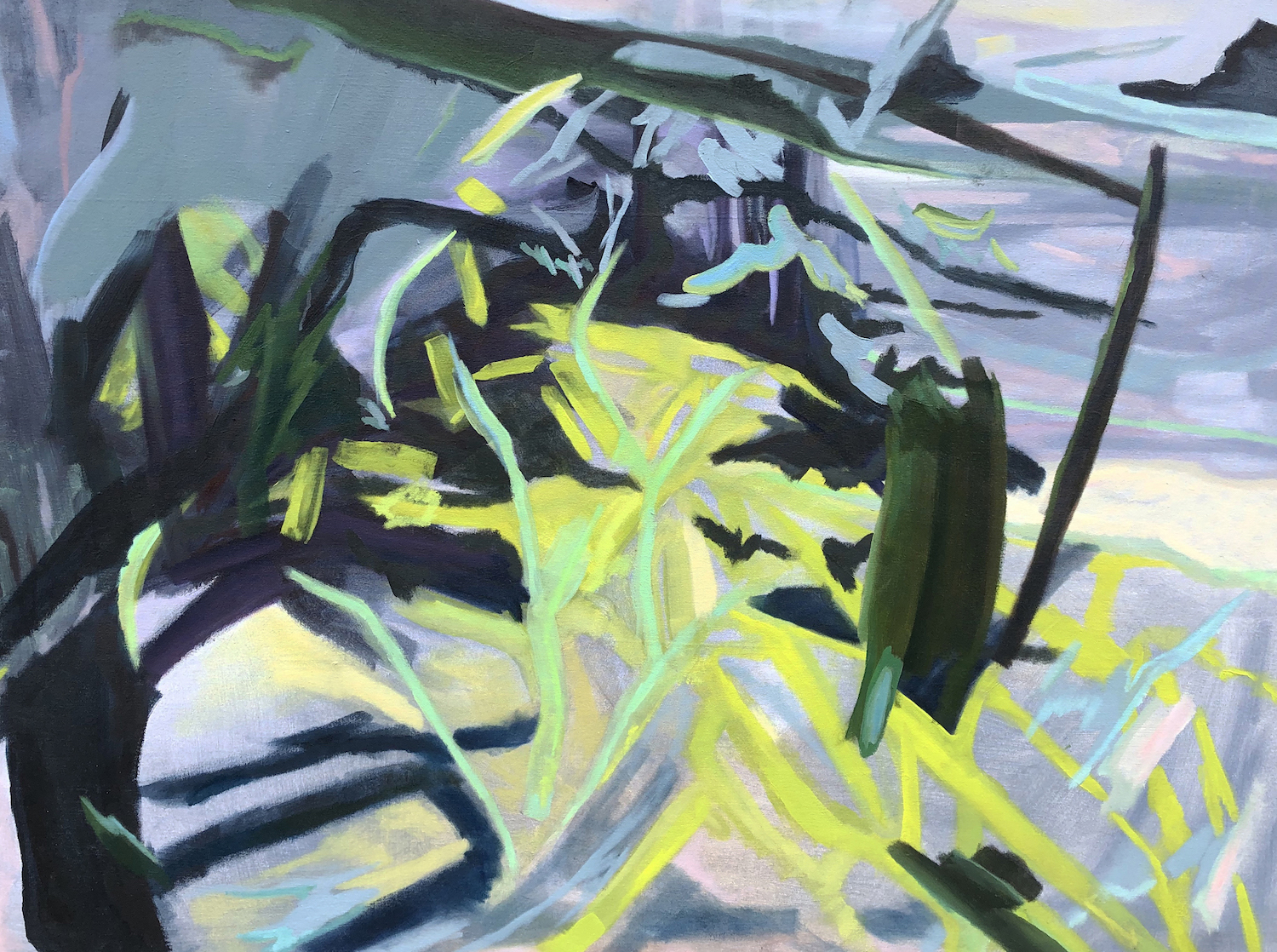 'Ferns', Alyssa Reiser Prince, Oil and acrylic on canvas, 91.4 x 122 cm