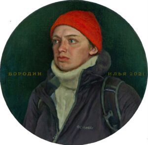 'Dr Borodin', Anastasia Borodina, Oil on linen, 40 x 40 cm