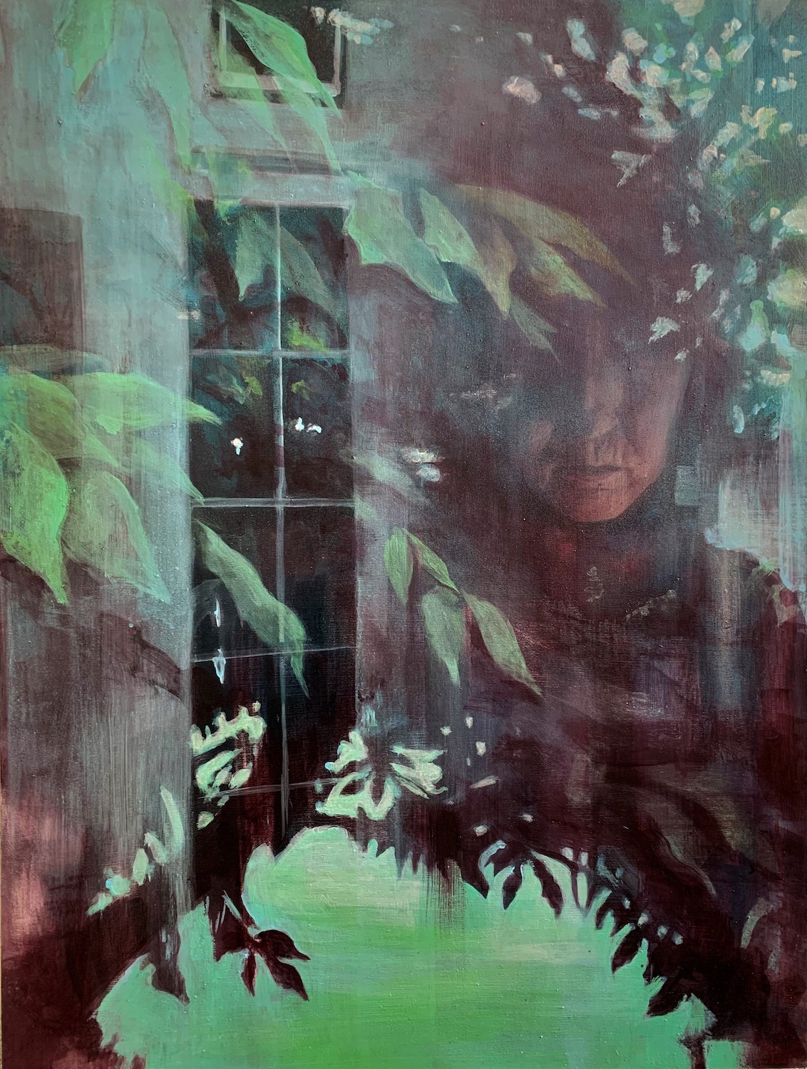 'Self-reflection', Angela Maloney, Acrylic on board, 61 x 46 cm