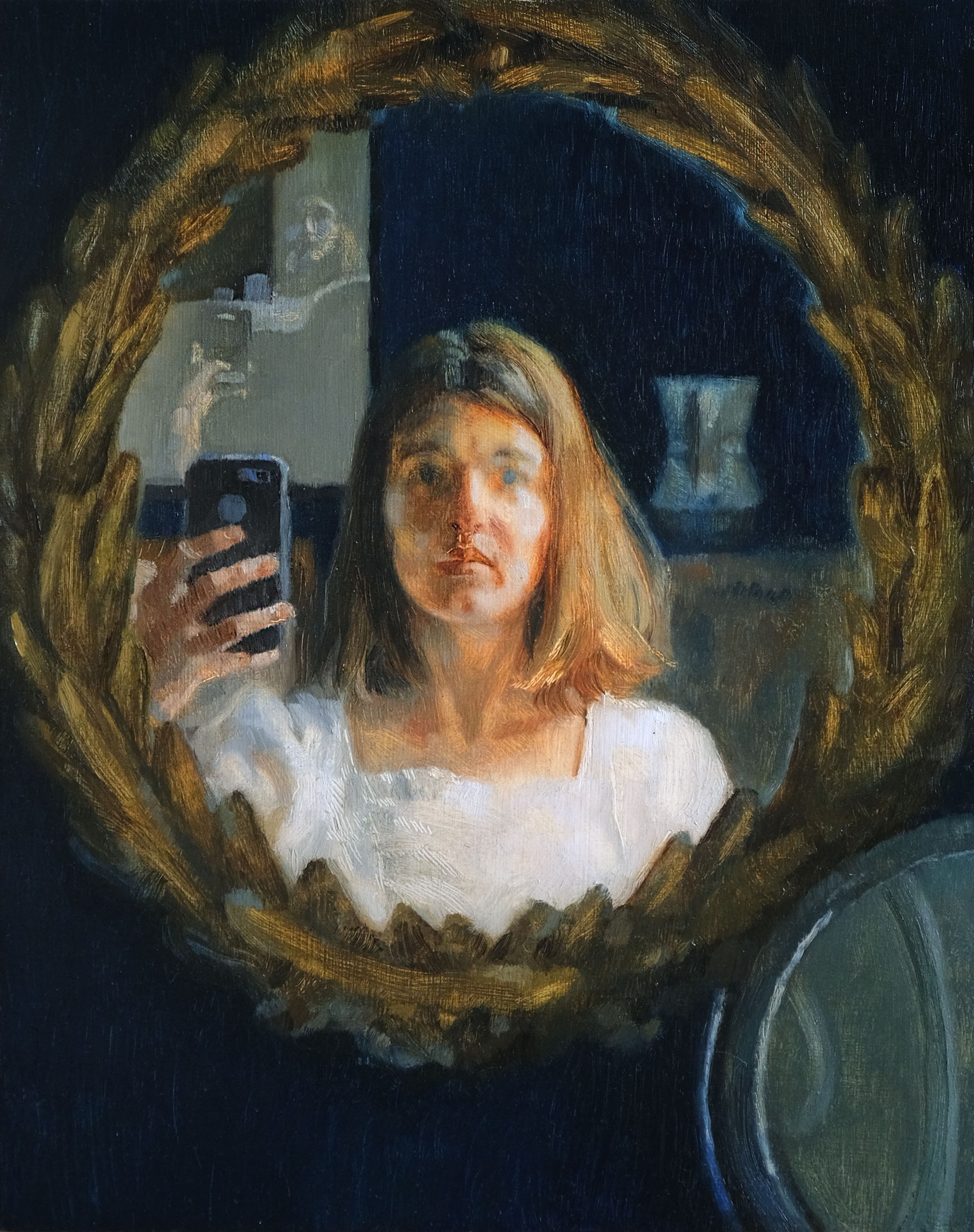 'Self', Anna Calleja, Oil on panel, 25 x 20 cm