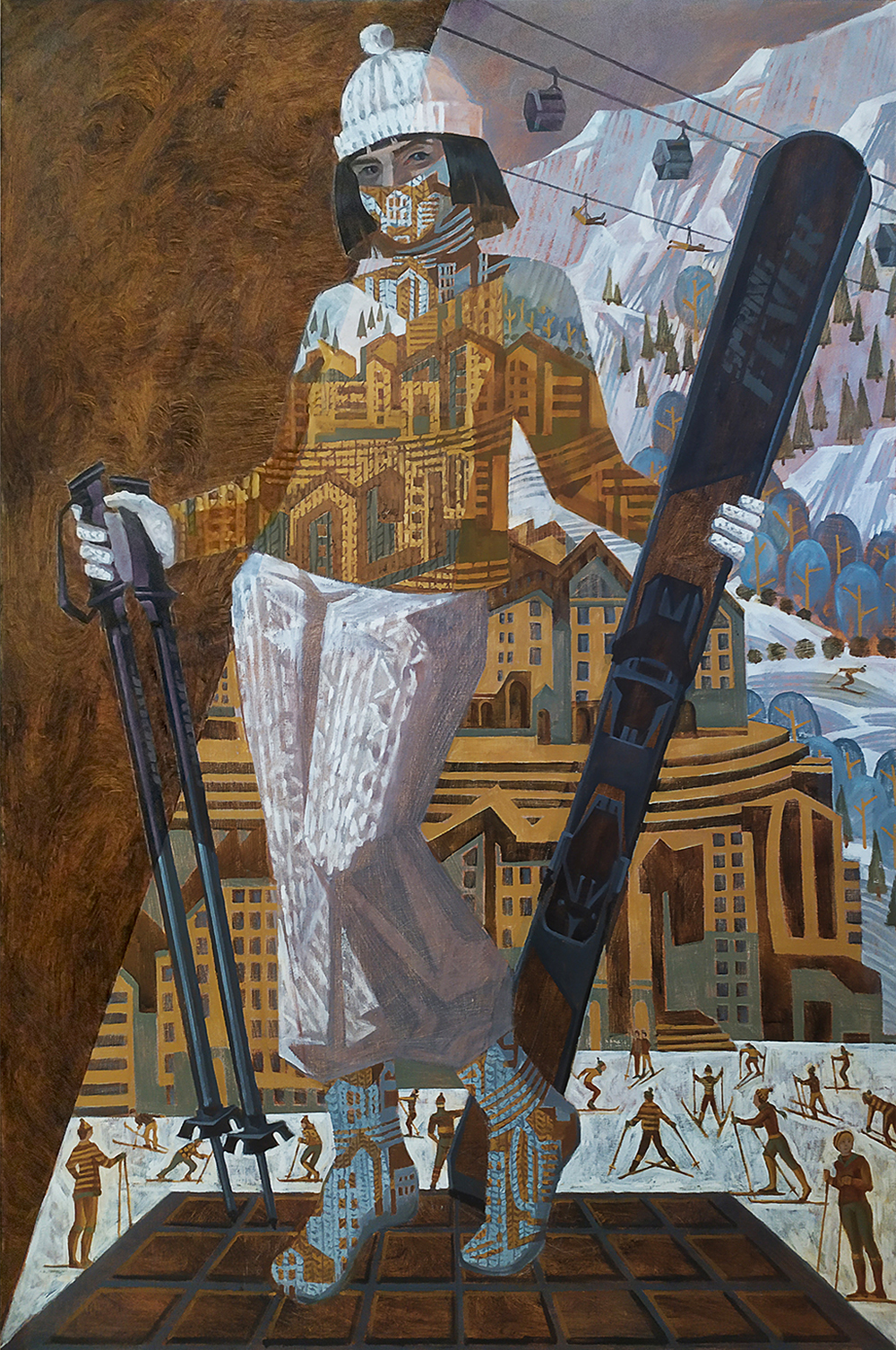 'Snow Maiden', Anna Katukhina, Oil on canvas, 100 х 150 cm