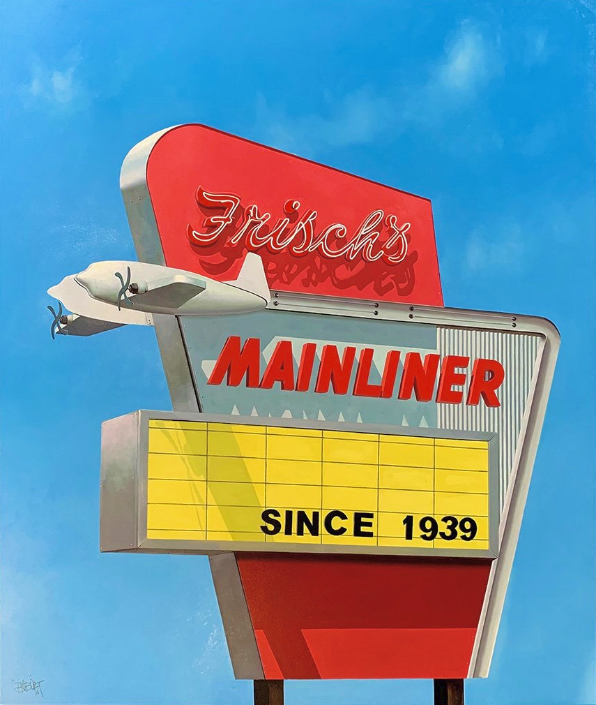 'The Mainliner', Brian Burt, Oil on panel, 121 x 91 cm