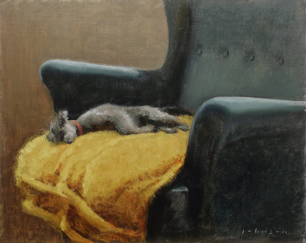 'Golden Slumbers', Dan Johnson, Oil on linen panel, 24 x 30 cm