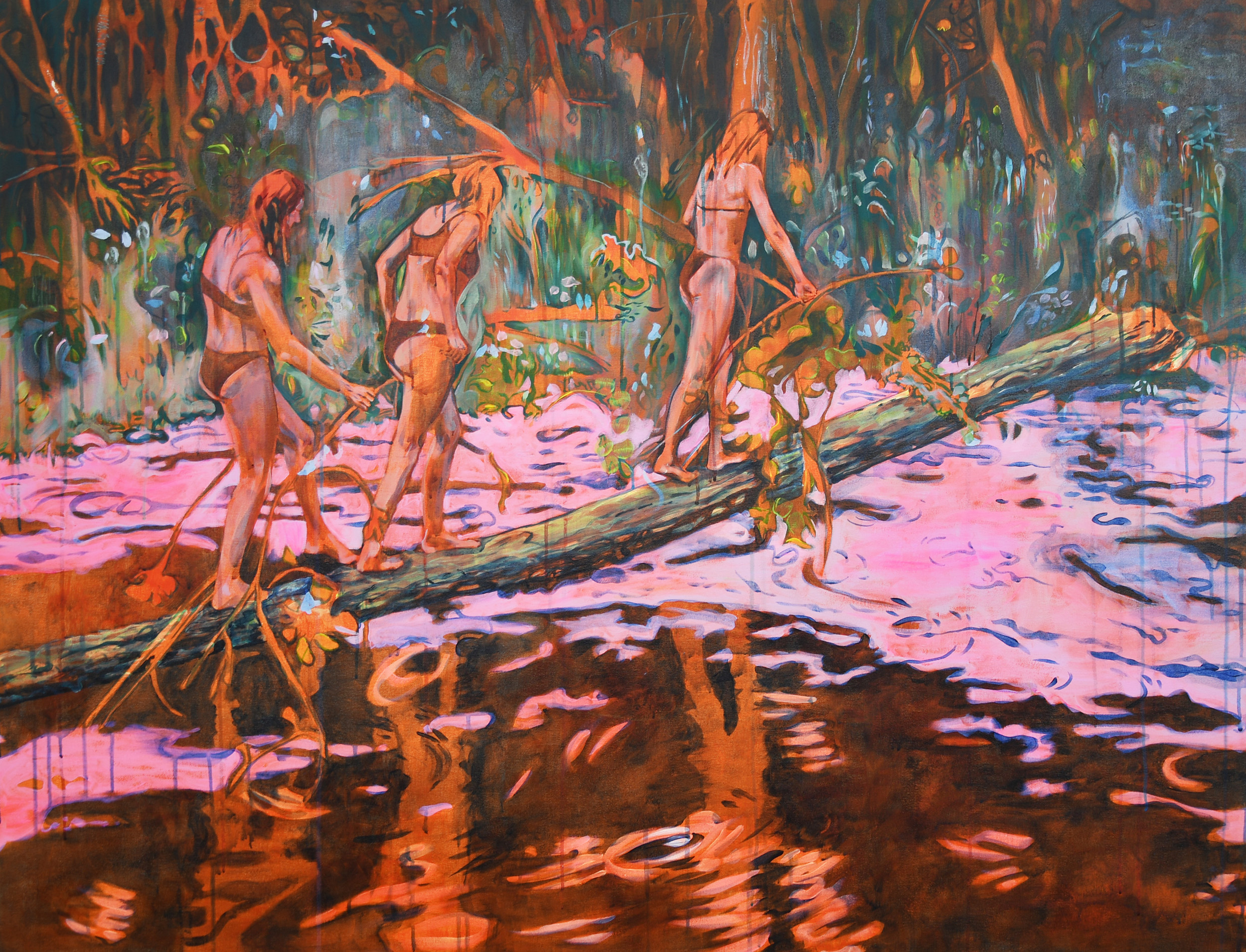 'There Were Three', Daniel Freaker, Acrylic on canvas, 100 x 130 cm