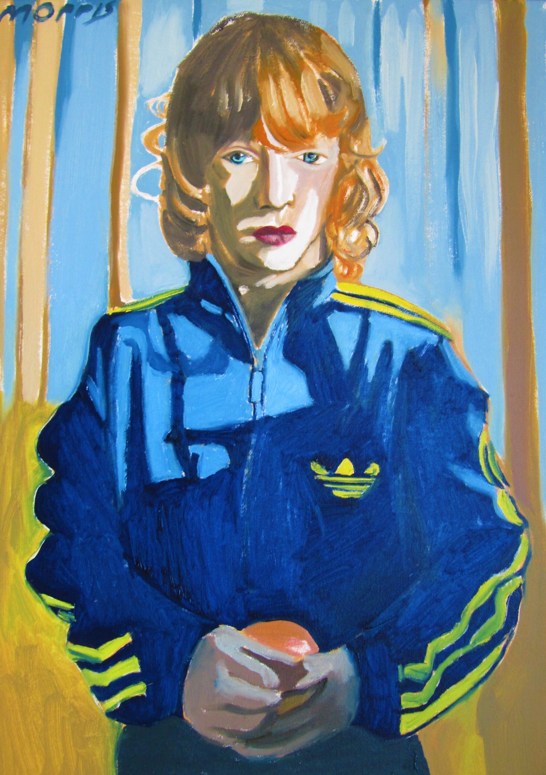 'Boy With Orange', Graeme Morris, Oil on canvas, 60 x 42 cm