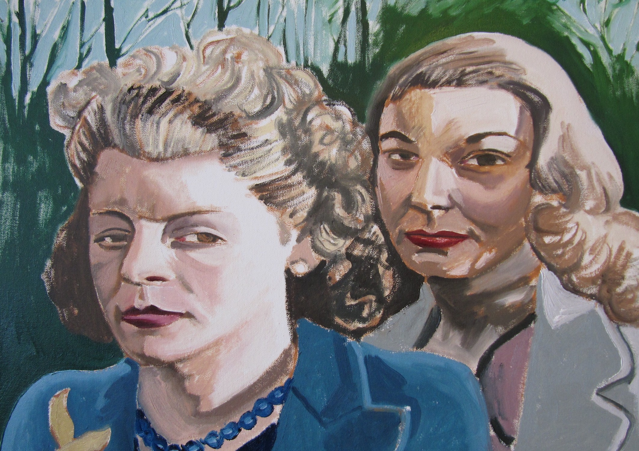 'Sisters', Graeme Morris, Oil on canvas, 42 x 60 cm