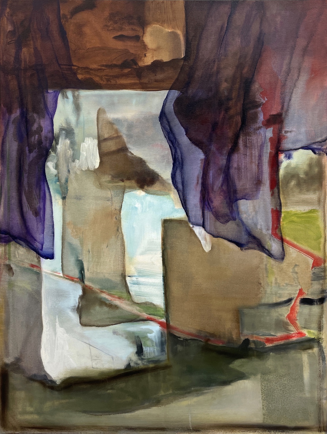 'Shifting Locations (I.)', Jan Valik, Oil on canvas, 122 x 91 cm